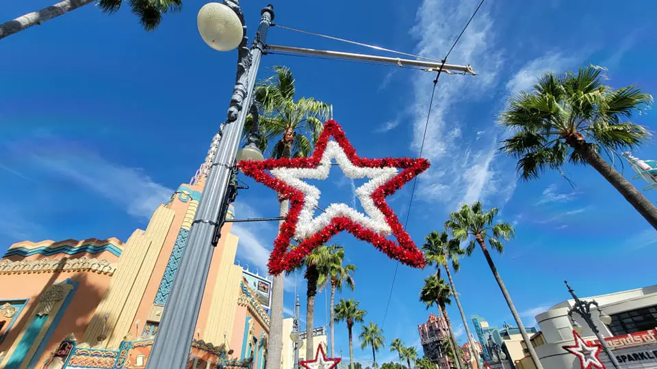 Christmas Decorations have already popped up at Hollywood Studios