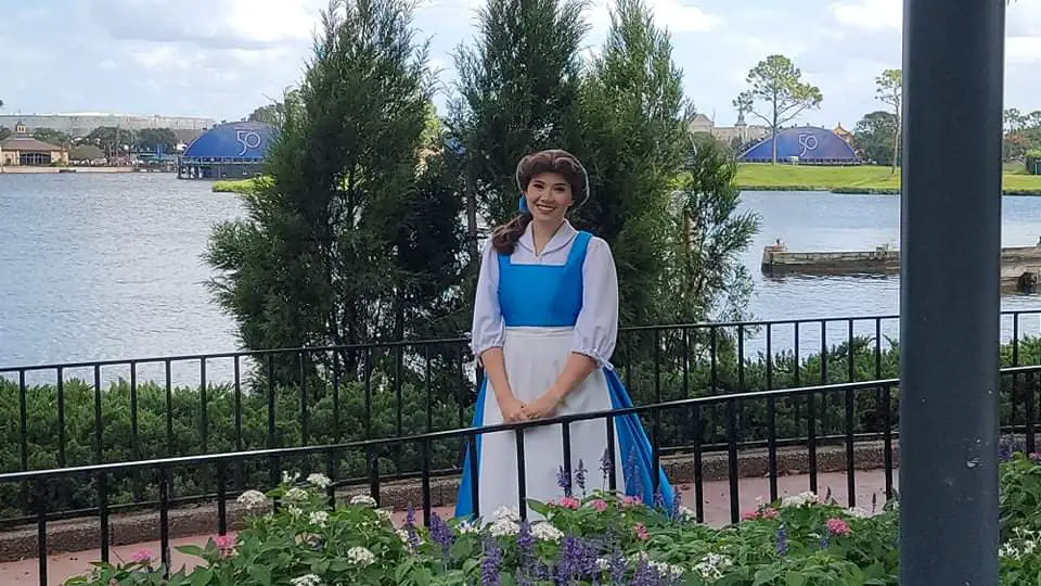 Say Bonjour to Belle as she greets guests in Epcot