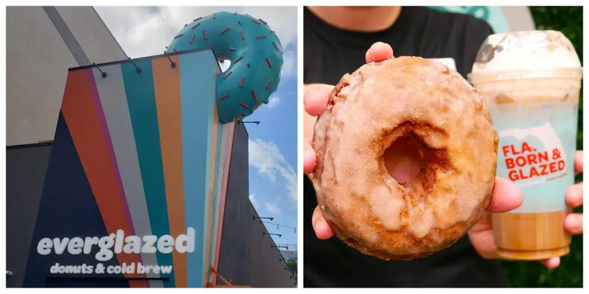 Pumpkin Donut and Cold Brew are a perfect fall treat at Everglazed Donuts