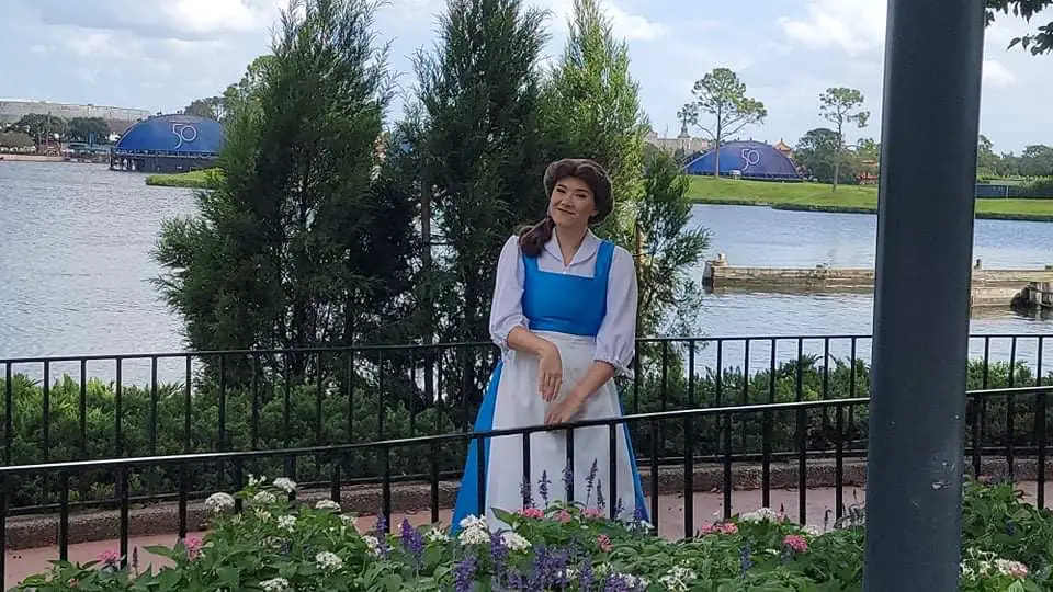 Say Bonjour to Belle as she greets guests in Epcot