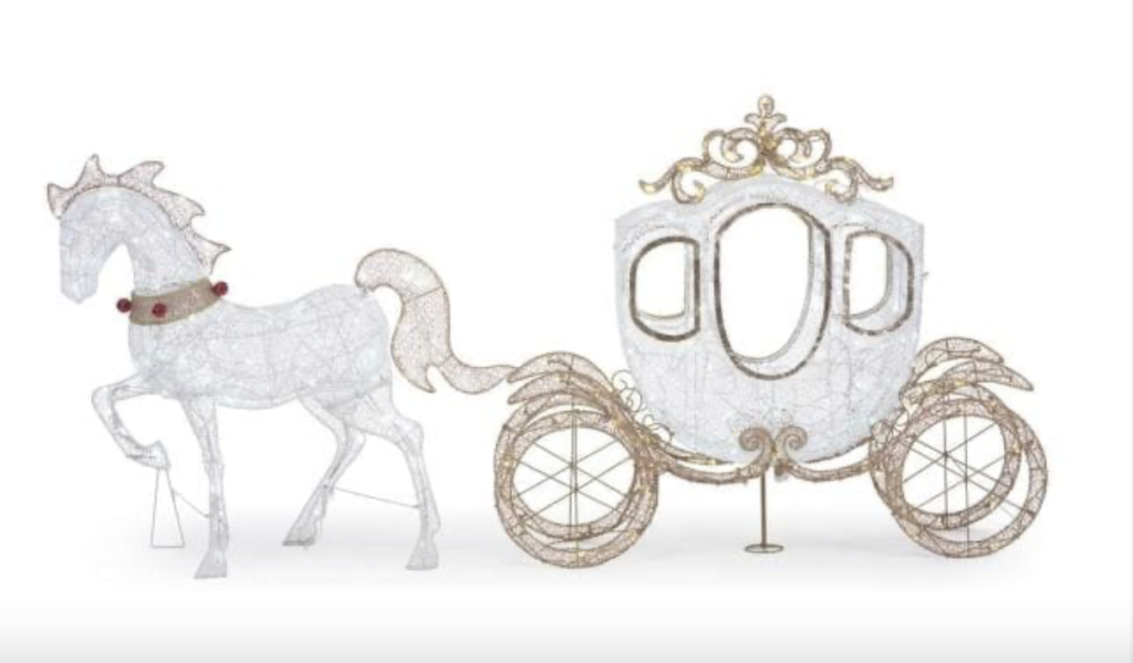 This Cinderella Inspired Holiday Carriage is the Perfect Holiday Decoration for Your Yard!