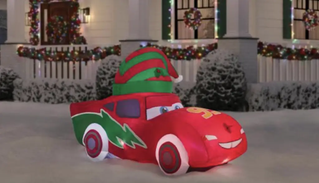 Light Up Your Yard With This Lightning McQueen Christmas Inflatable