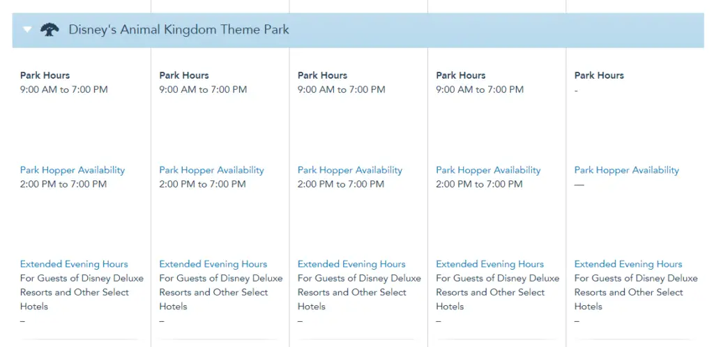 Disney World Theme Park Hours Available Through December 15