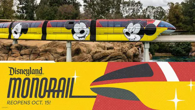 Disneyland Monorail to return to service on October 15th
