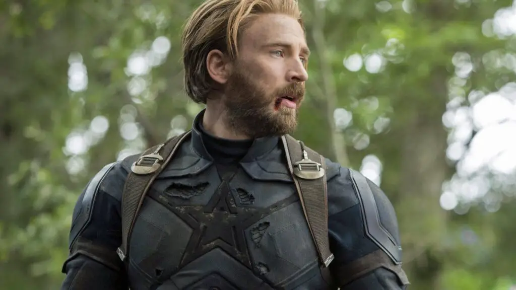 Chris Evans as Captain America in Avengers: Infinity War