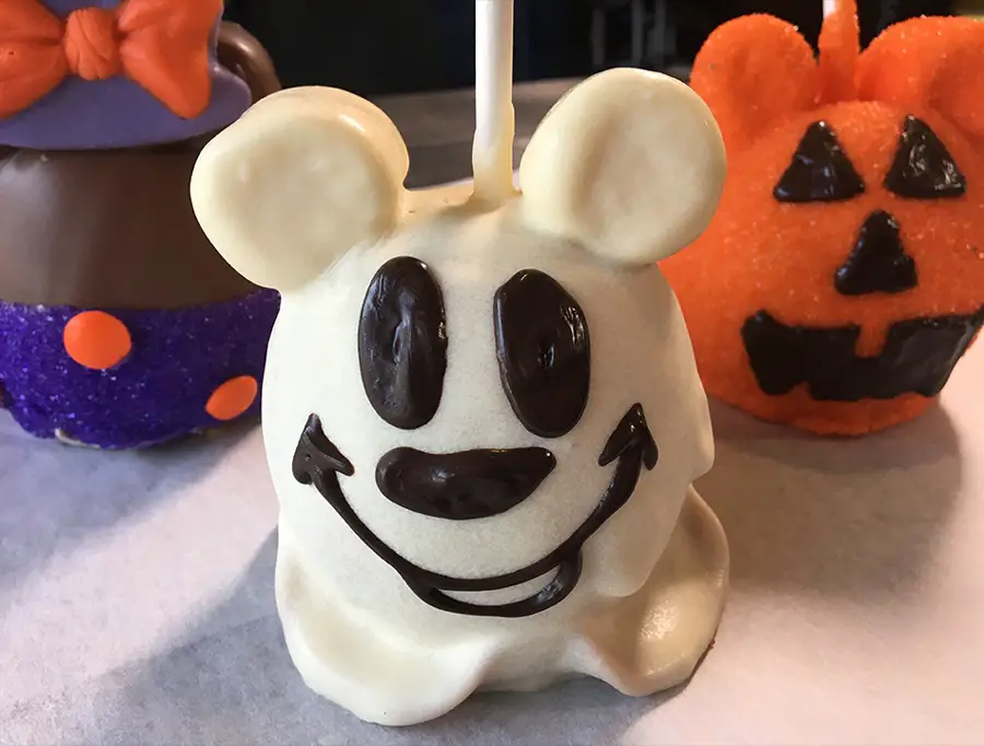 Spooky Ghost Mickey Candy Apple To Make This Halloween Season!