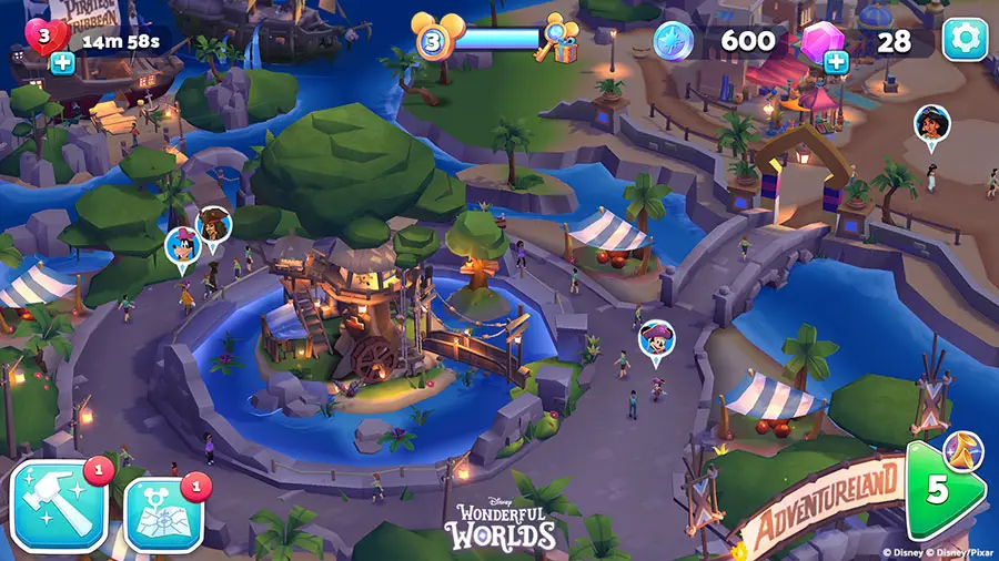 Disney Parks-Inspired Mobile Puzzle Game, Disney Wonderful Worlds, Available Now!