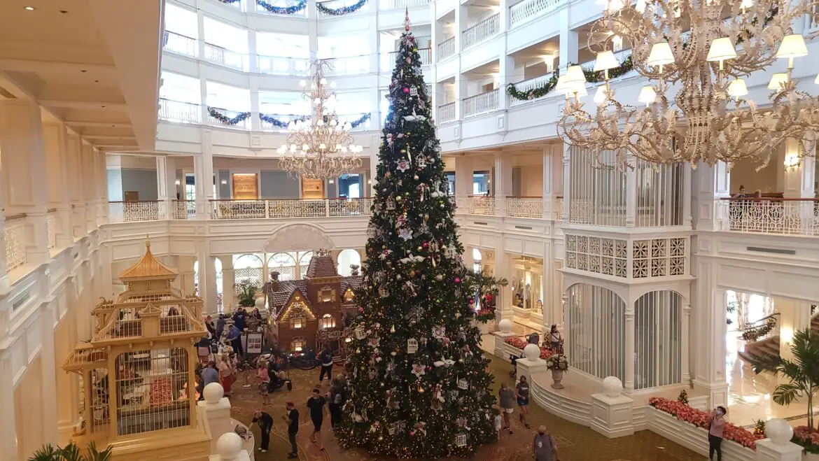 HUGE Christmas Tree now on display in Disney’s Grand Floridian Resort
