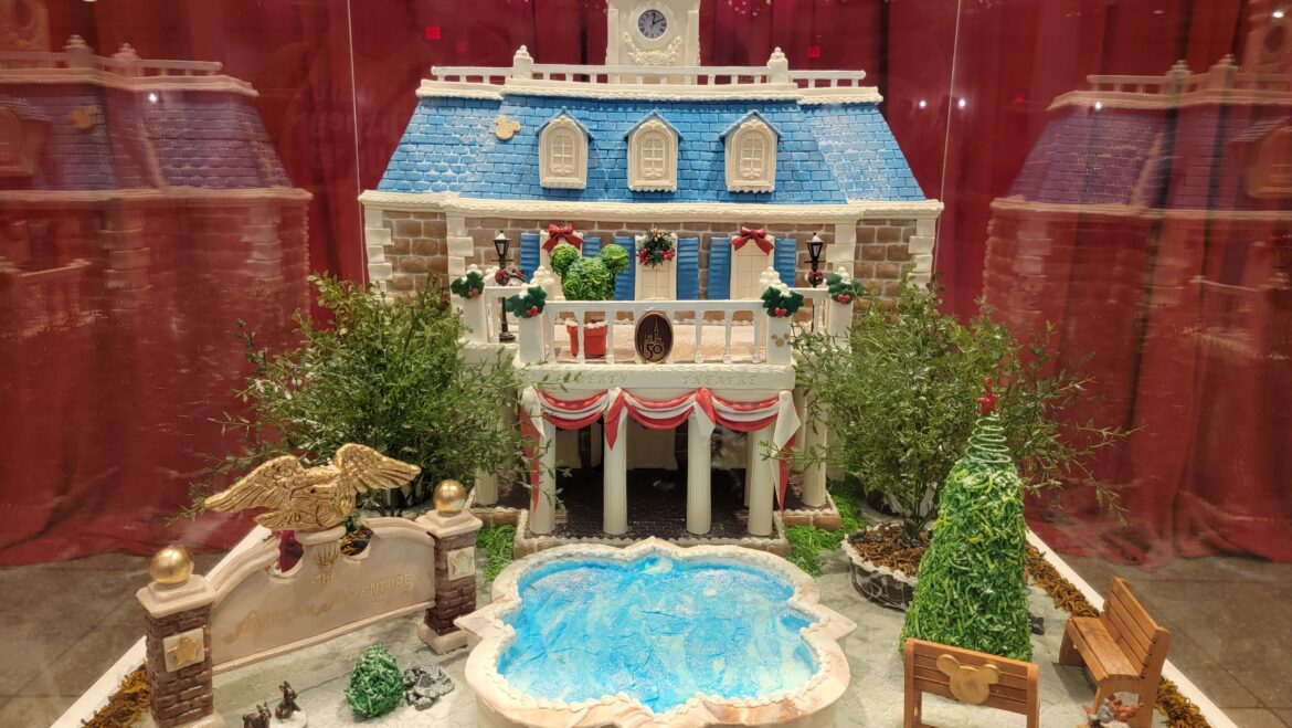 Epcot’s American Pavilion Gingerbread House now on display