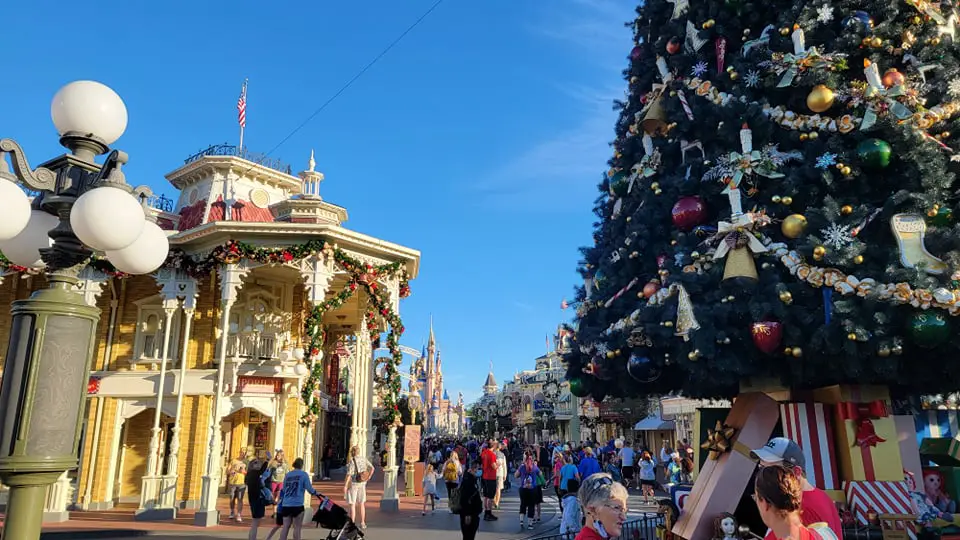 Christmas Decorations are now up at the Magic Kingdom