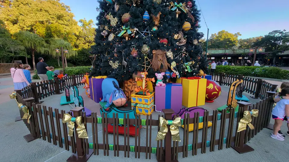 Christmas Tree and more decorations are up at Disney's Animal Kingdom