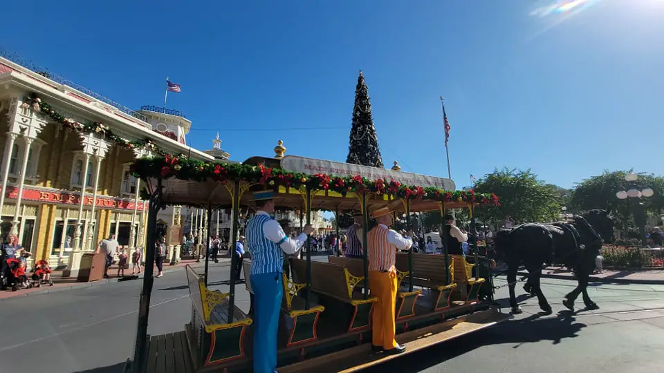 Dapper Dans Main Street Trolley now decorated for the Holidays