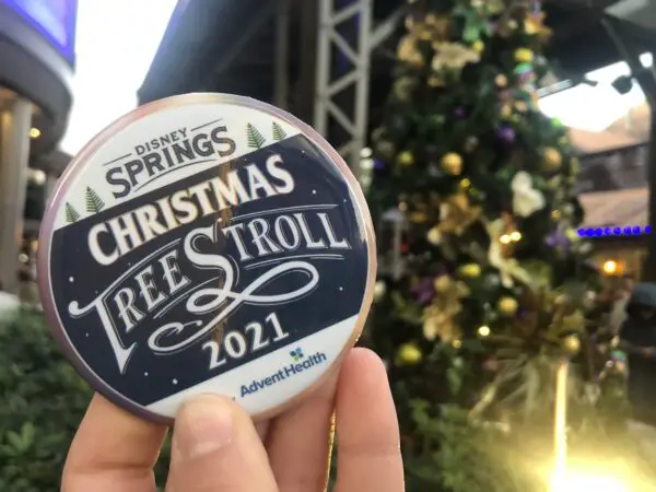 Button Reward from Christmas Tree Stroll at Disney Springs