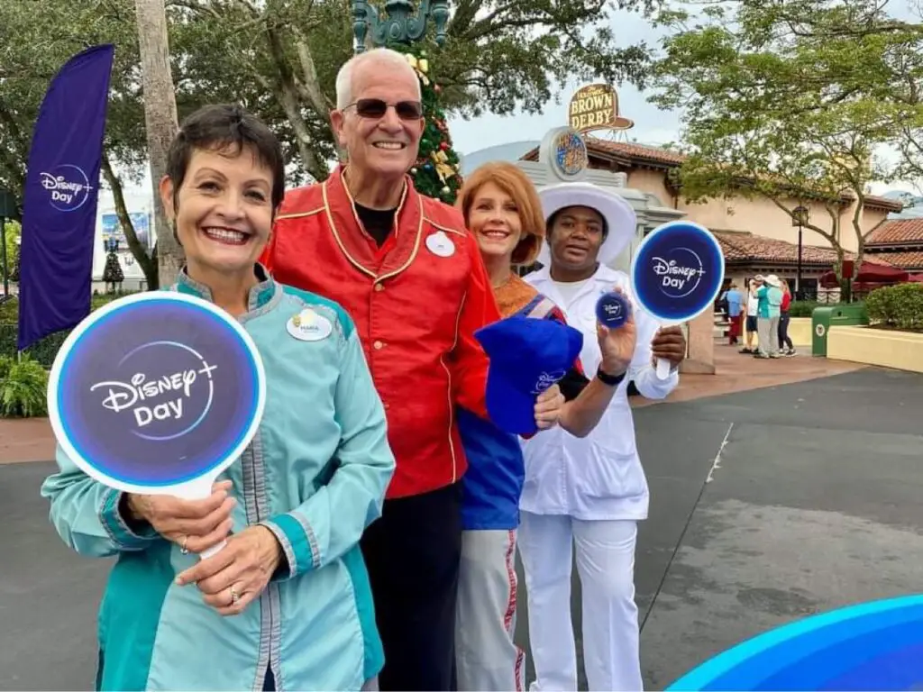 Disney cast members celebrate Disney+ day