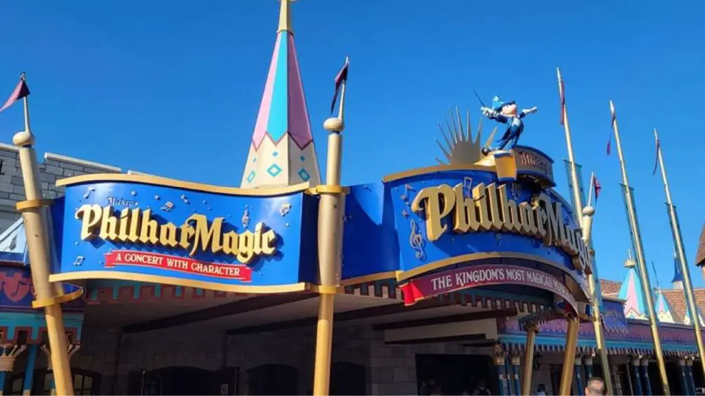 New sign installed for Mickey's Philharmagic in the Magic Kingdom