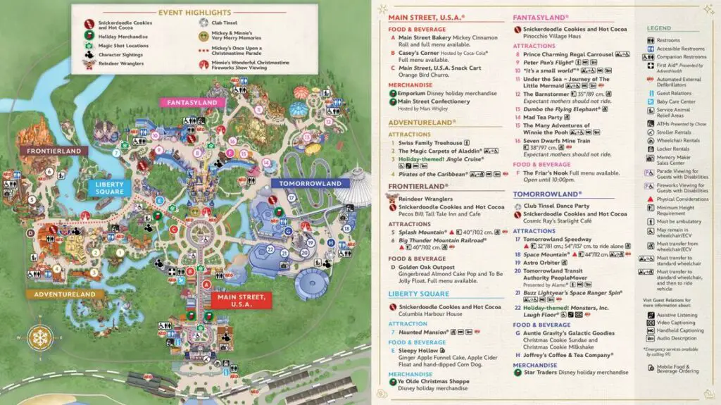 Guidemap for Disney's Very Merriest After Hours Party revealed