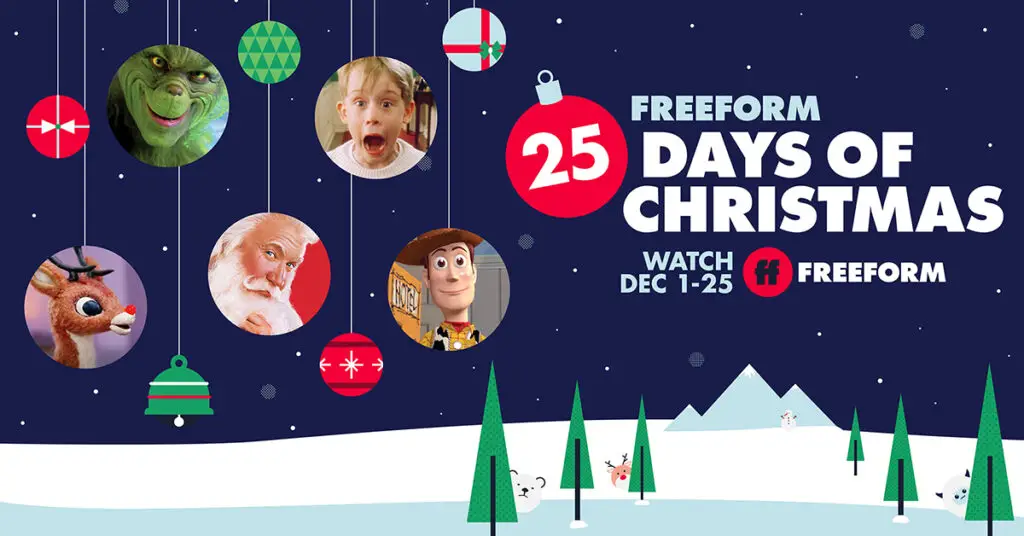 Freeform's 25 days of Christmas Schedule for 2021