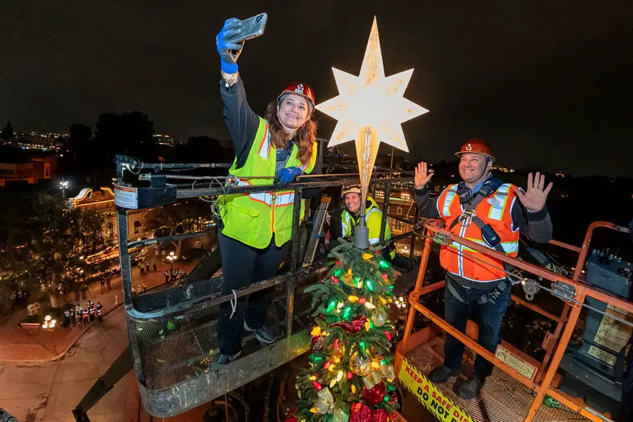 Disneyland Cast Members Celebrate the Holiday Season with Christmas Tree Lighting