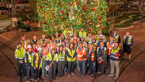 Disneyland Cast Members Celebrate the Holiday Season with Christmas Tree Lighting