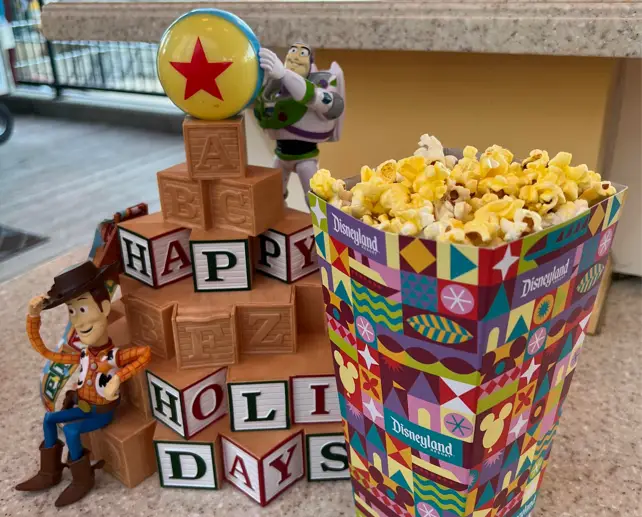 New Toy Story Holiday Popcorn bucket debuts at the Disneyland Resort