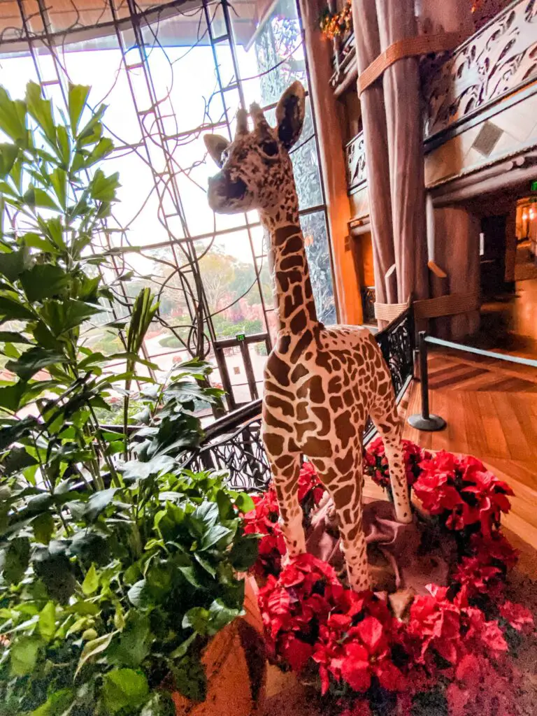 New gingerbread baby giraffe at Disney's Animal Kingdom Lodge