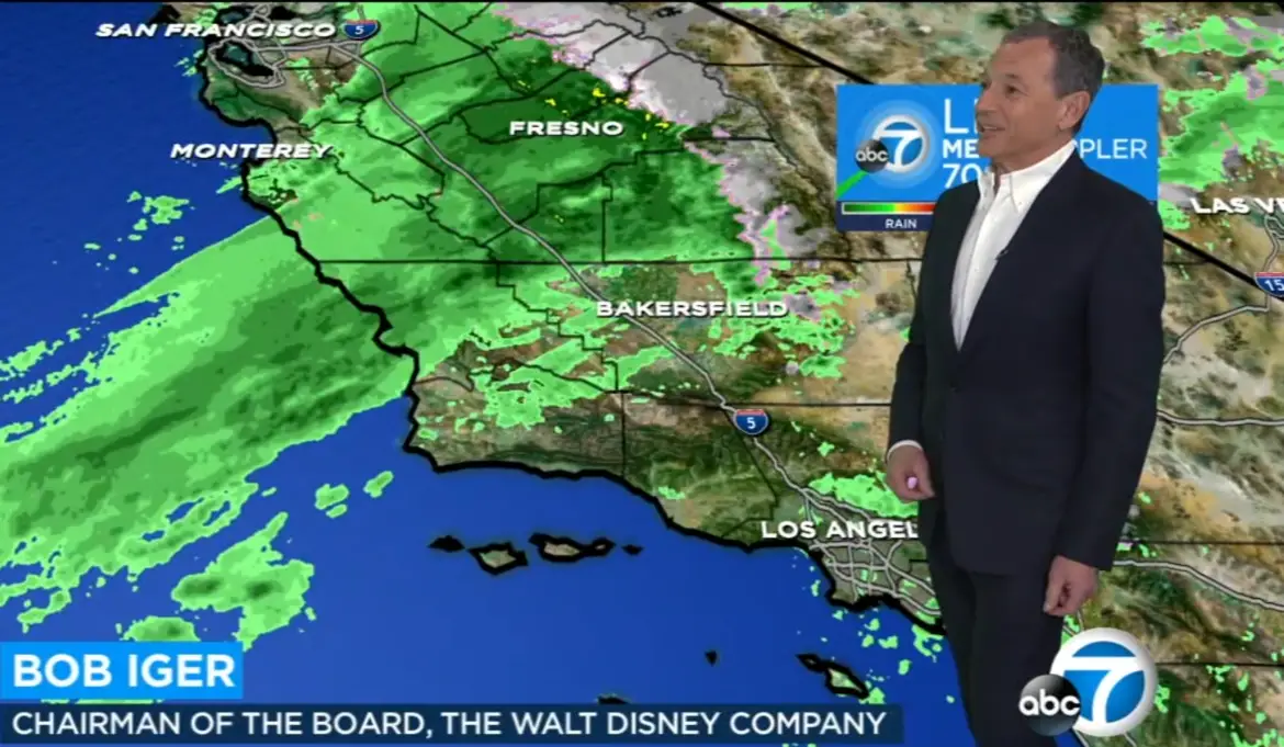 Bob Iger Talks About Retirement and Delivers the Weather Report at Local ABC Station