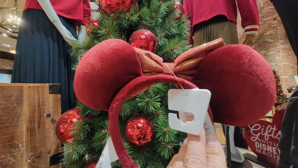 Shimmering Bewjewled Cranberry Minnie Ears Now At the Disney Parks