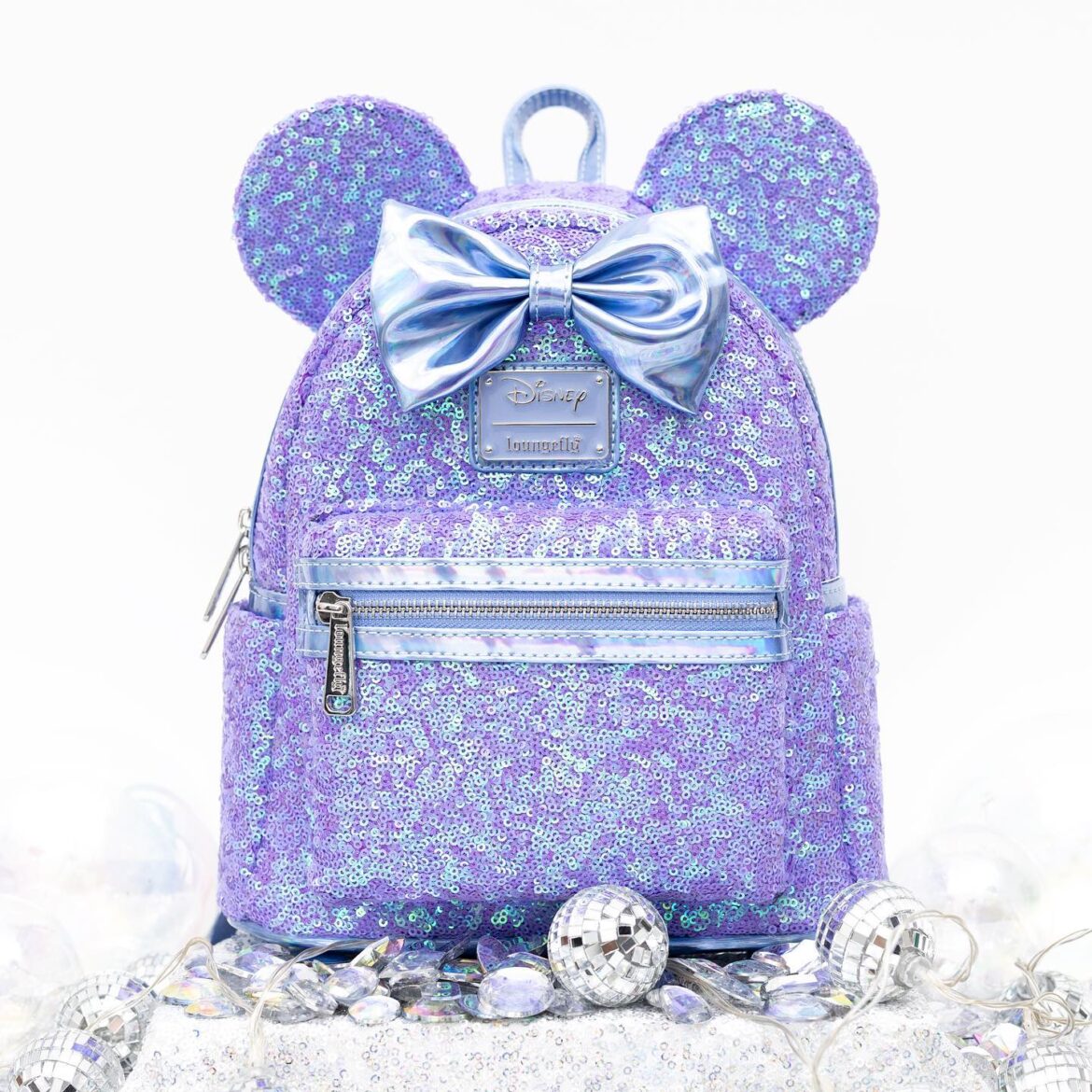 Stunning Sequin Celebration Minnie Mouse Loungefly Backpack