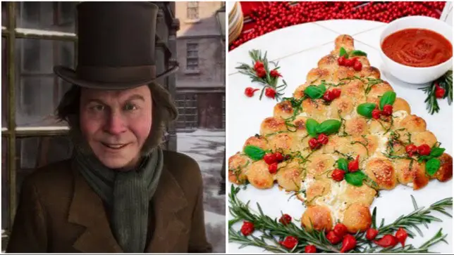 A Christmas Carol Bob Cratchit’s Cheesy Pull Apart Christmas Tree Recipe!