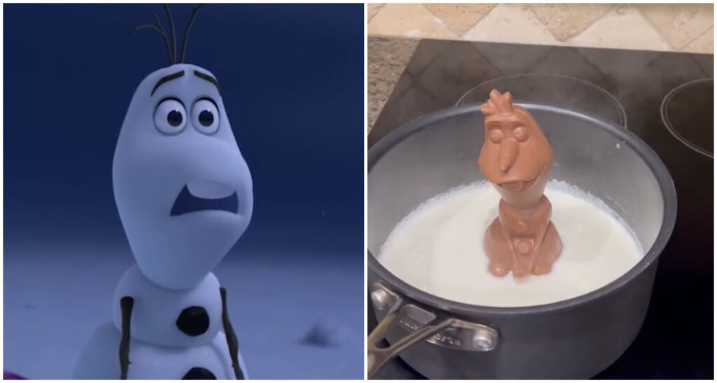 Josh Gad Shares Hilarious Video Featuring The Ganchery Olaf Hot Cocoa Bomb