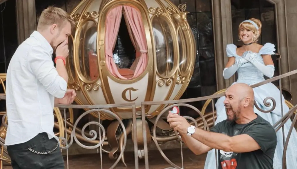 Cinderella Photo Op Becomes a Surprise Proposal for this Disney Loving Couple