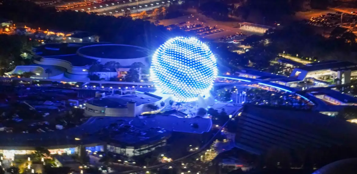 See how bright Spaceship Earth is at night from the sky