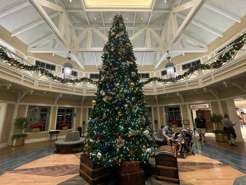 Disney's Port Orleans Riverside is decorated for the Holidays