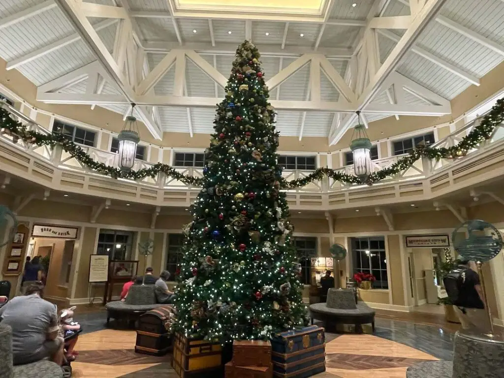 Disney's Port Orleans Riverside is decorated for the Holidays