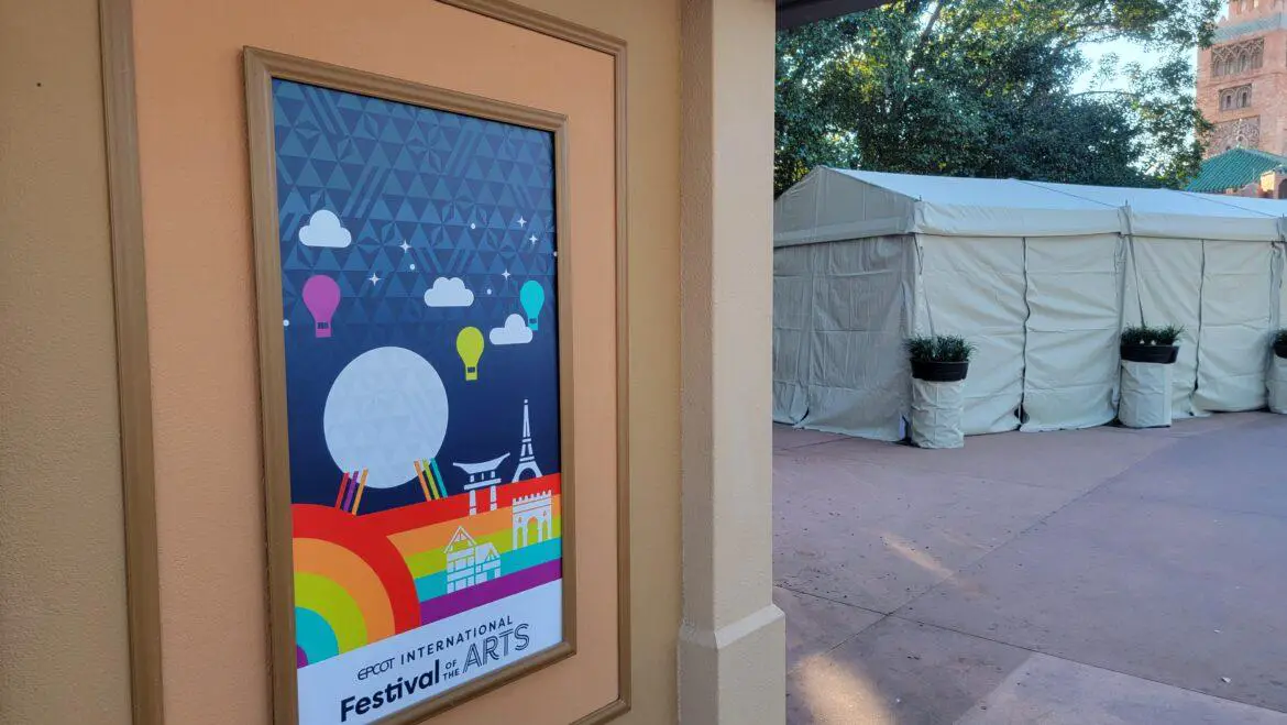 Festival of the Arts 2022 Food Booths are starting to show up in Epcot