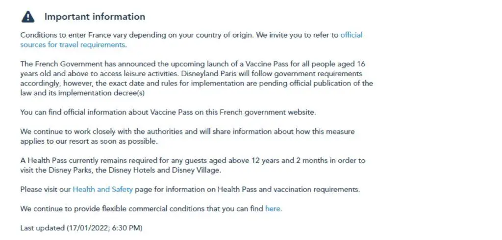 Disneyland Paris to Require ‘Vaccine Pass’ for all people 16 years old and older