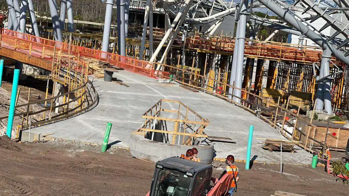 Tron Lightcycle Run Canopy and Pavement Work Update