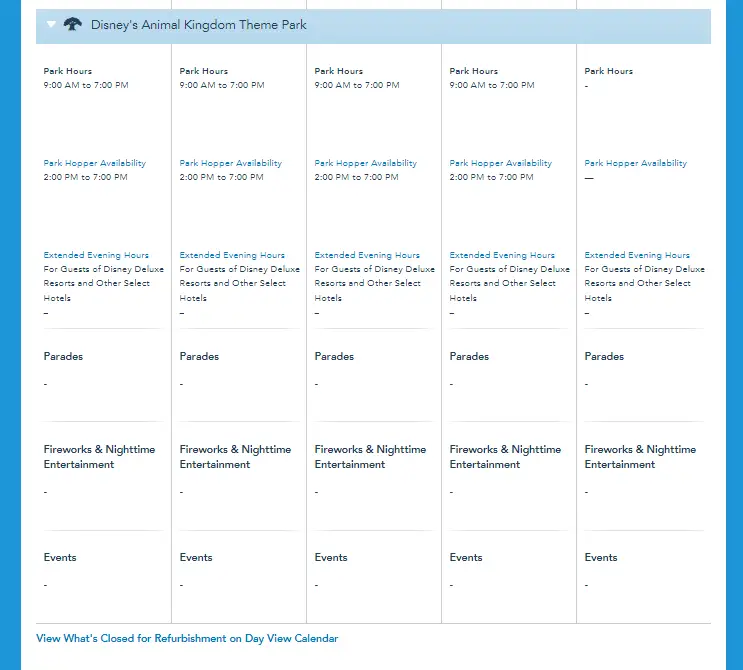 Disney World Theme Park Hours Available Through March 15th