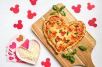 Heart Shaped Hidden Mickey Pizza