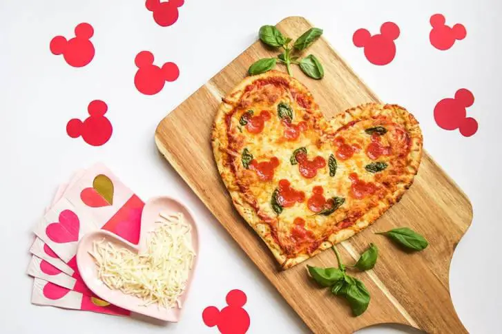 Adorable Heart Shaped Hidden Mickey Pizza To Celebrate Valentine’s Day!