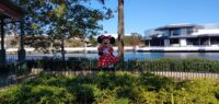 Minnie Mouse appears for socially distanced photo ops