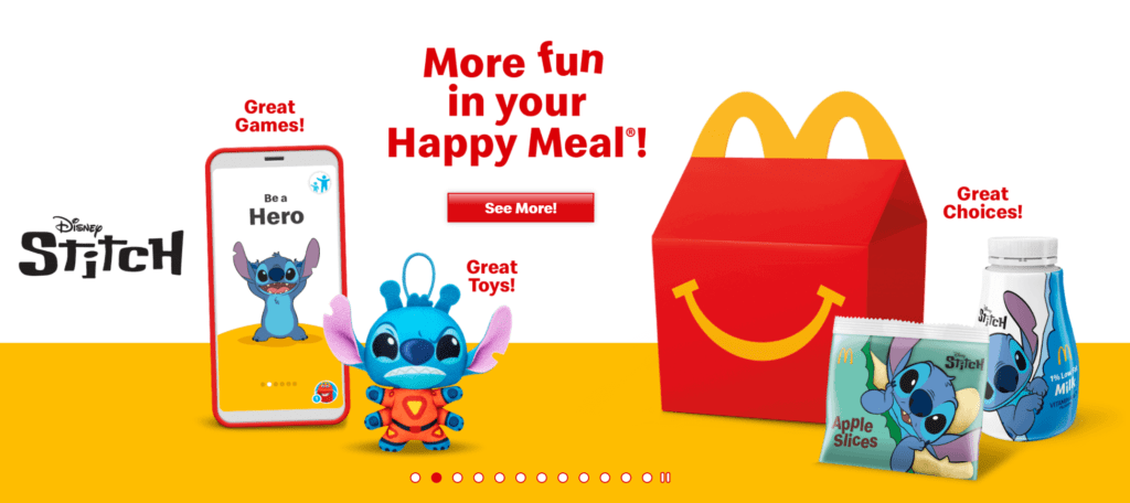Stitch invades McDonald's Happy Meals