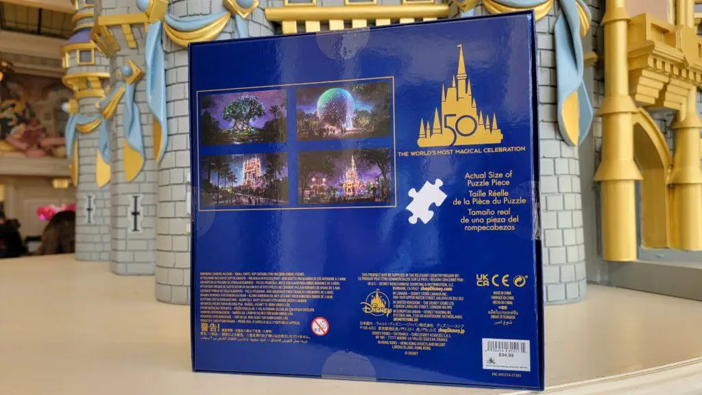 New Disney World 50th Anniversary Beacons of Magic Puzzle Set Chip