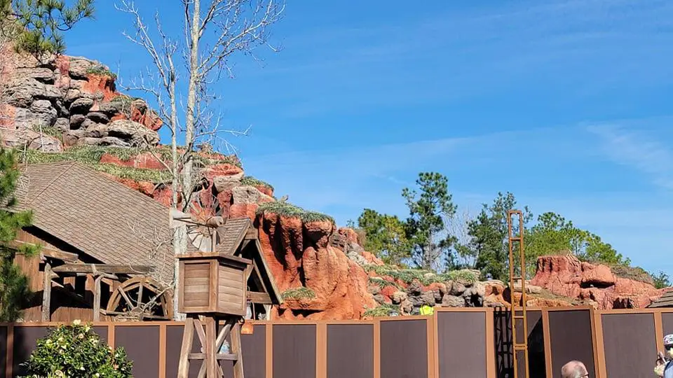Water is missing from Splash Mountain as Annual Refurbishment is underway