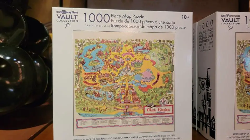 Vintage Magic Kingdom Map Puzzle