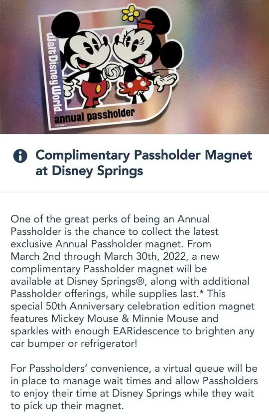New AP Magnet and more coming to Disney Springs for Annual Passholders