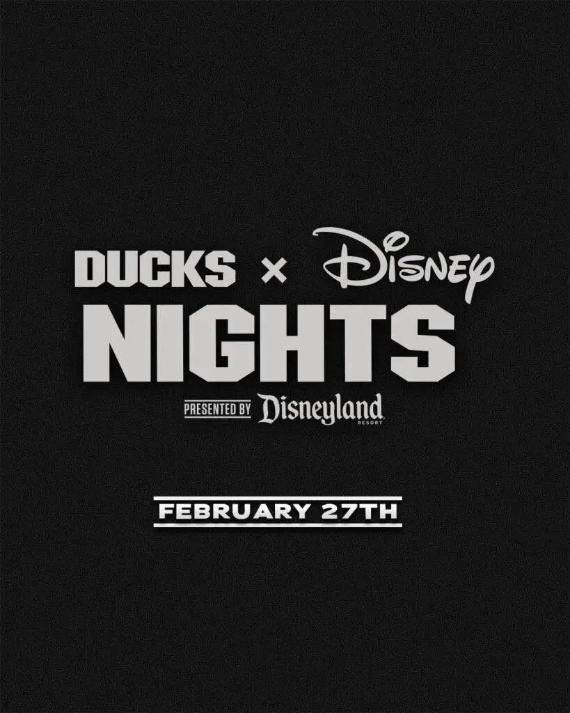 Anaheim Ducks to Host Ducks x Disney Night February 27th at Honda Center