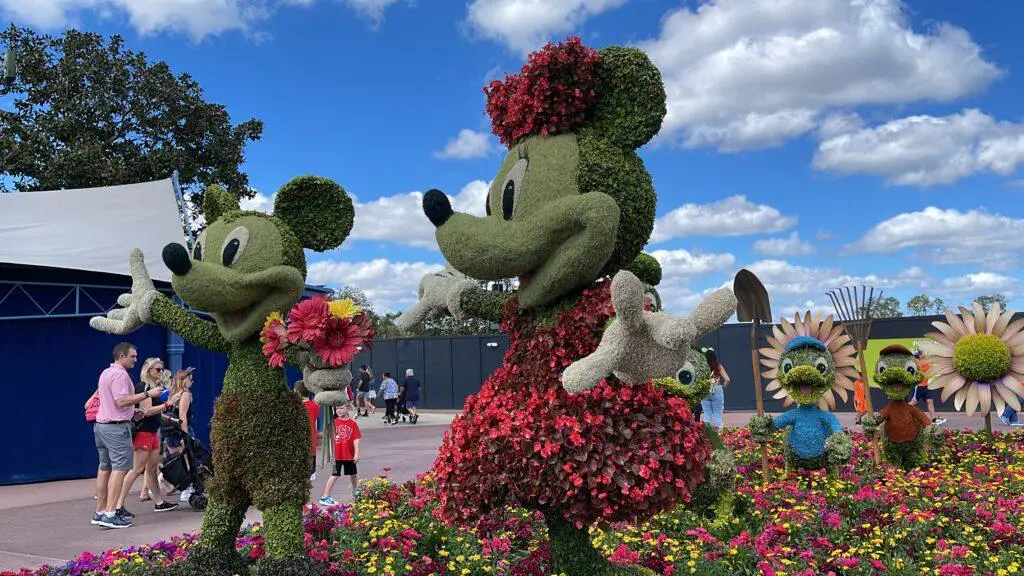 Mickey and Minnie Topiaries