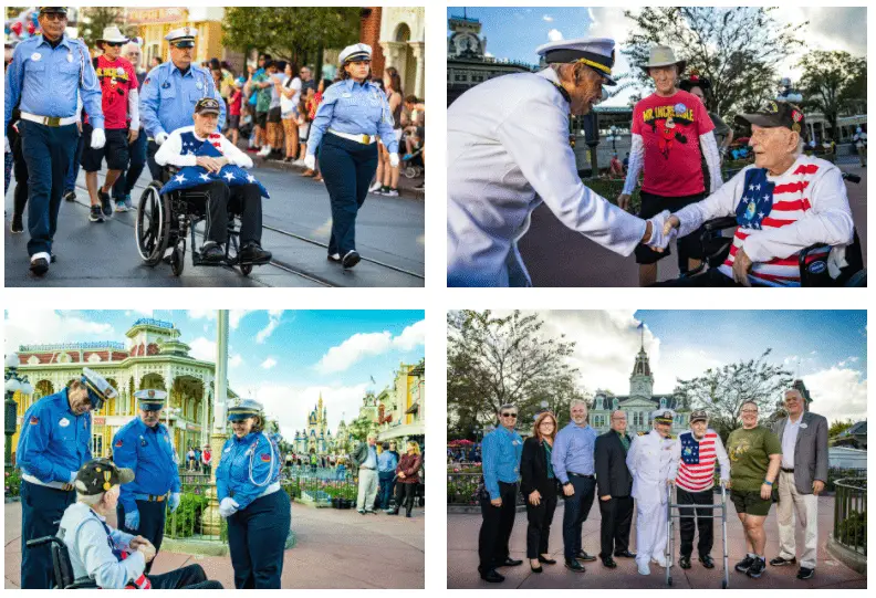 Disney Honors 100-Year-Old WWII Veteran with a special flag retreat at the Magic Kingdom