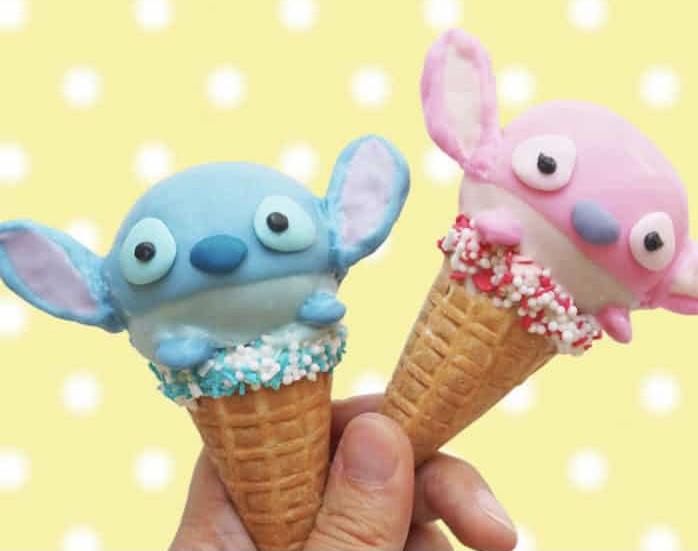 Adorable Stitch And Angel Cupcake Cones To Share With Your Loved Ones!
